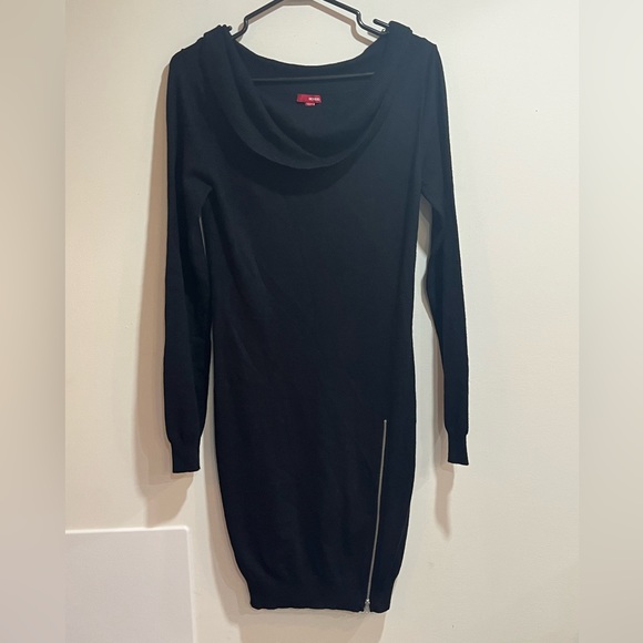 Bongo Off Shoulder Black Sweater Dress Size M - Picture 2 of 8